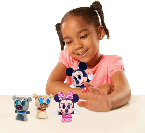Vista 2 de Disney Marionetas de dedo para canciones de cuna juvenil, incluye Mickey Mouse, Minnie Mouse, Bingo y Rolly