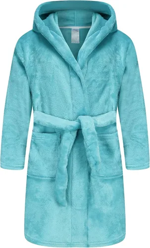 Vista 165 de E.W Apparel Bata de baño de forro polar con capucha para niños, bata suave y mullida para niños pequeños