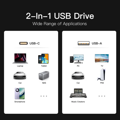 Vista 5 de KingSpec MemoStone 1TB SSD externo USB-C 540MB/s, unidad flash USB portátil de alta velocidad con flash NAND 3D, compatible