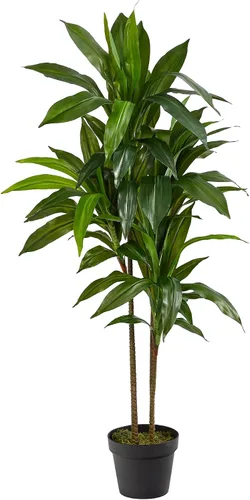 Vista 5 de Nearly Natural Sansevieria de 46 pulgadas + plantas de seda Dracaena de 48 pulgadas (verde)