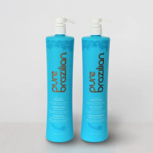 Vista 5 de Pure Brazilian - Champú y acondicionador antiencrespamiento con bombas (1 litro)