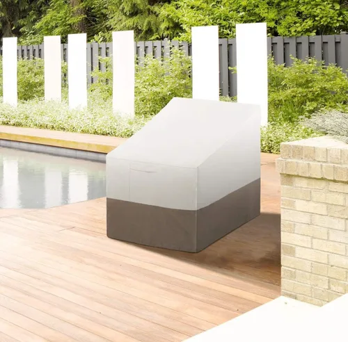 Vista 6 de PHI VILLA Juego de 2 fundas para sillas de patio, fundas para muebles de exterior, impermeables y resistentes, para asientos profundos