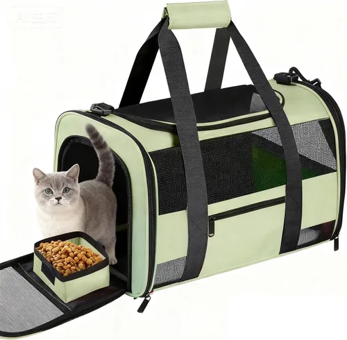 Vista 11 de Transportador para gatos, transportadores para perros aprobados por aerolíneas para perros pequeños, gatitos, transportadores para gatos pequeños