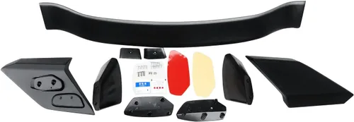 Vista 4 de NINTE Alerón para modelos Honda Civic Sedan 2016-2021, ABS sin pintar, negro mate, estilo Type-R, ala divisora de maletero trasero