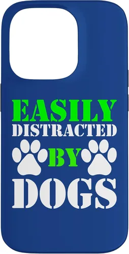 Vista 17 de Easily Distracted by Dogs for Puppy Dog Lover Funny Dog Paw Case for iPhone 16