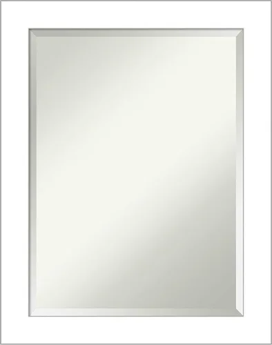 Vista 42 de Amanti Art - Espejo de baño blanco para sobre lavabo, espejo de tocador rectangular blanco de 35x45 para gabinete, marco moderno extragrande, se