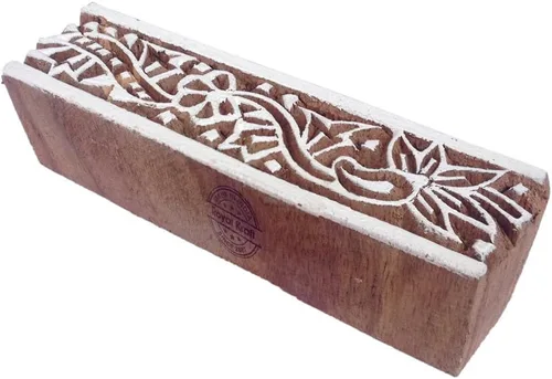 Vista 12 de Royal Kraft Sellos de madera DIY tela, textil, arcilla, cerámica, papel, bloques de impresión de henna THHtag001