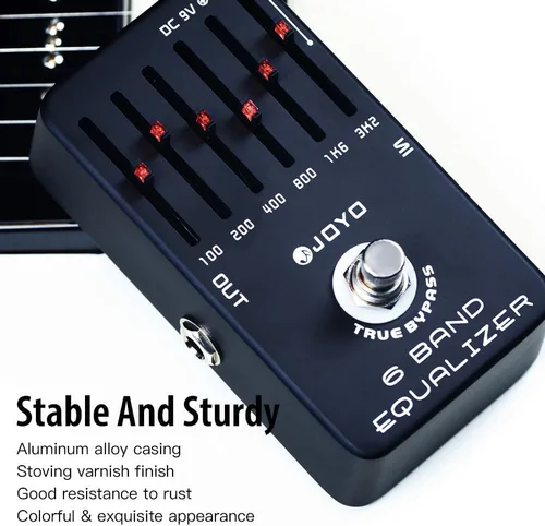 Vista 7 de JOYO Pedal ecualizador de guitarra eléctrica de 6 bandas (100Hz 200Hz 400Hz 800Hz 1.6kHz 3.2kHz) Proporciona ±18dB para cada banda (JF-11)