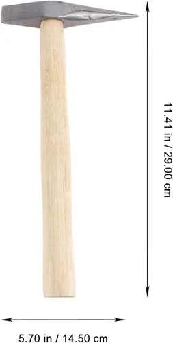 Vista 7 de DOITOOL Martillo astillador mango de madera martillo de soldadura herramienta de eliminación de escoria con agarre de reducción para carpintería