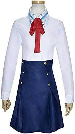 Vista 6 de Disfraz de espada de anime en línea SAO Yuuki Asuna para uniforme escolar, disfraz de Halloween para mujer y niña