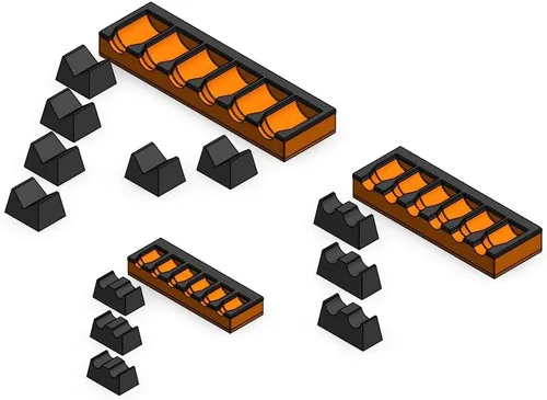 Vista 18 de MagAttach Organizadores de Extensión de Dados (1/2", Negro/Negro)