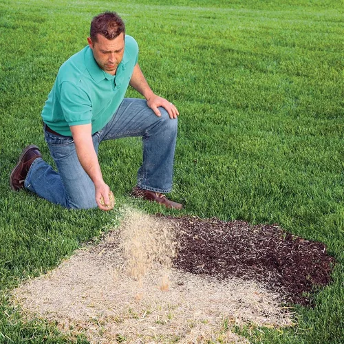 Vista 4 de EZ Straw Mantillo de siembra con tachuela, paja procesada biodegradable, paca de 1 cu. ft (cada uno cubre 250 pies cuadrados), paquete de 2