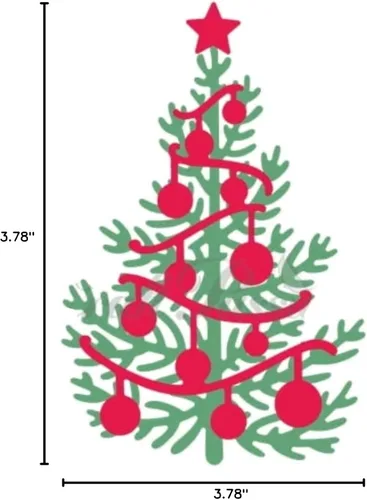 Vista 8 de Troqueles de metal para árbol de Navidad, troqueles de corte ligero para árbol de Navidad, plantillas de corte para álbumes de recortes, fotos