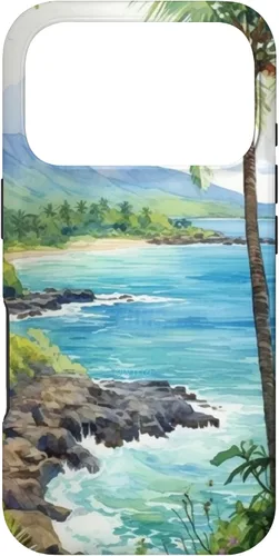 Vista 30 de Tropical Hawaii Forest Beach Ocean Art Aesthetic Case for iPhone 16