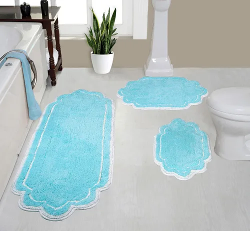Vista 35 de Home Weavers - Tapete de baño 100% algodón copetudo, supersuave y absorbente, lavable a máquina y apto para secadora lino