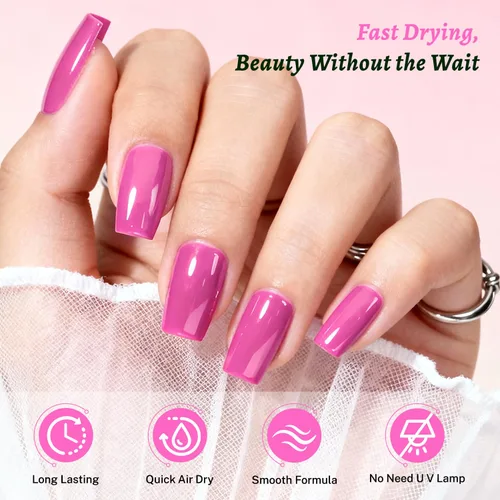 Vista 10 de OpenLive Esmalte de uñas negro de 0.6 fl oz, gran volumen, secado rápido, secado rápido y de larga duración, arte de uñas de color para bricolaje