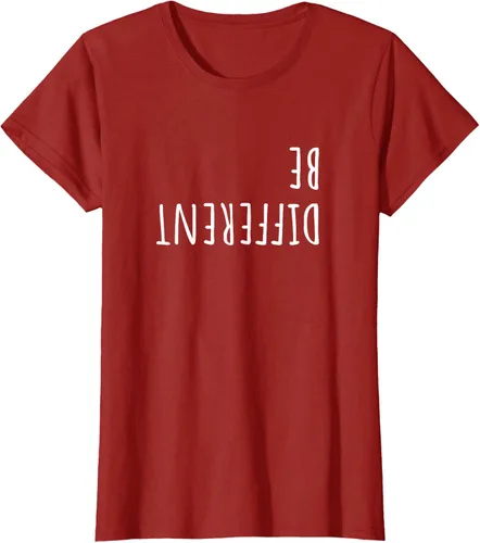 Vista 6 de Camiseta para mujer Ser Diferentes Divertidas Sarcastic Backwards Slogan Adolescentes Girls