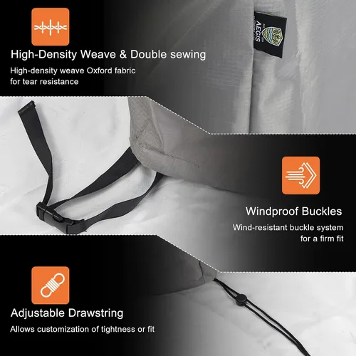 Vista 4 de Funda para sofá de patio impermeable, resistente para sofá biplaza de 2 plazas, fundas de muebles de patio para sofá exterior, sofá biplaza, sofá