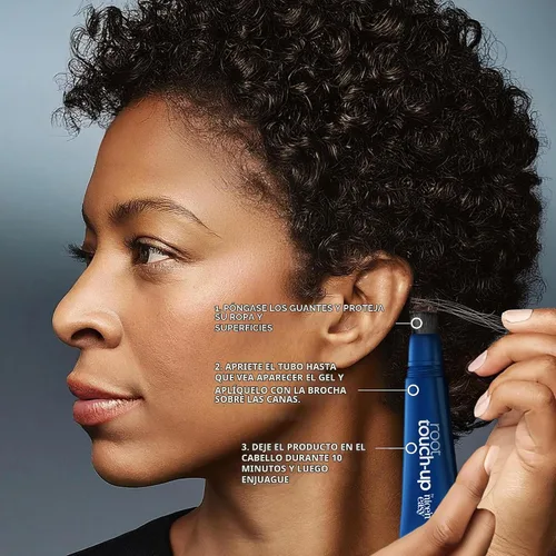 Vista 5 de Clairol Root Touch-Up - Gel de mezcla de color semipermanente para el cabello, 2 negros, paquete de 1