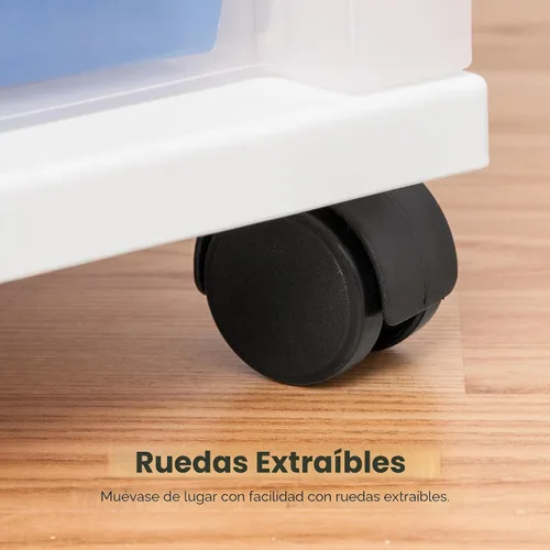 Vista 5 de IRIS USA Organizadores y almacenamiento de plástico para manualidades, carrito de almacenamiento con ruedas para suministros de aula, organizador