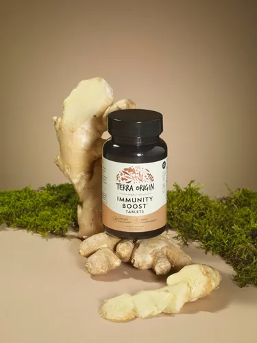 Vista 4 de TERRA ORIGIN Tabletas de refuerzo de la inmunidad Suplemento de apoyo inmunológico 9 en 1 para adultos con vitamina C antioxidante 30
