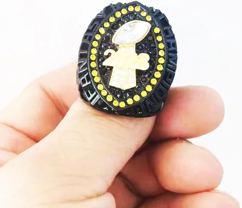 Vista 2 de Anillo de trofeo de campeonato de fútbol de fantasía 2023 Premio de anillo de premio Deportivo MVP ganador del Campeonato de la Liga FFL