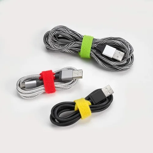 Vista 6 de Wrap-It Storage, correas de 5 pulgadas (50 unidades), reutilizables, organizador de cables de gancho y bucle para organización de cables