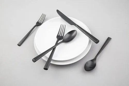 Vista 3 de Cambridge Silversmiths Gilda Black Satin - Juego de cubiertos de 20 piezas, servicio para 4 personas