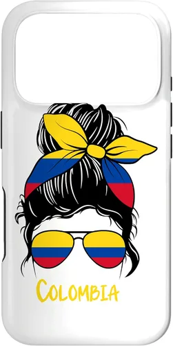 Vista 30 de Colombian Girl Bandana Glasses Flag Colors Latina Pride Case for iPhone 17