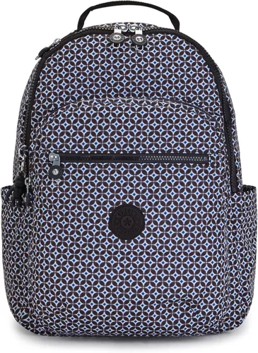 Vista 69 de Kipling Seúl - Mochila pequeña para tableta, diseño de flores acuáticas, talla única