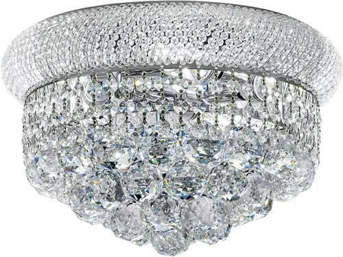 Vista 18 de Lámpara de Araña de Cristal de 3 Luces Empotrada en el Techo para Sala de Estar, Comedor, Dormitorio, Vestíbulo, Entrada, Pasillo, Armario, Baño