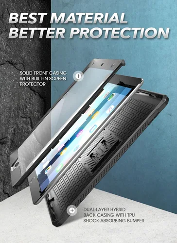 Vista 3 de SUPCASE Funda para iPad de 9ª Generación con Protector de Pantalla (Unicorn Beetle Pro), [Soporte Integrado] Funda Protectora Resistente de Servicio