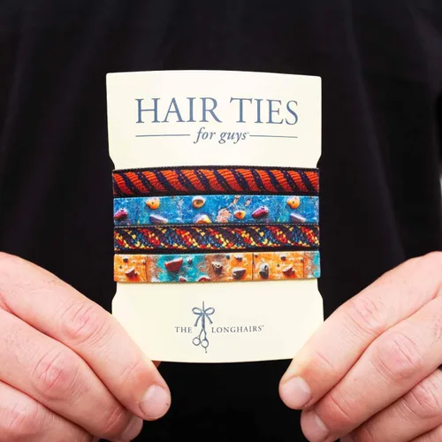 Vista 9 de Gomas para el pelo para hombres Bandas elásticas resistentes sin roturas para cabello largo Coleteros antideslizantes Accesorios