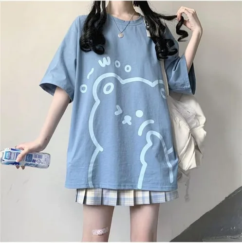 Vista 6 de Fairycore - Camisetas gráficas para adolescentes y mujeres, sudaderas preppy grunge, camisetas de gran tamaño, camisetas Kawaii holgadas, tops