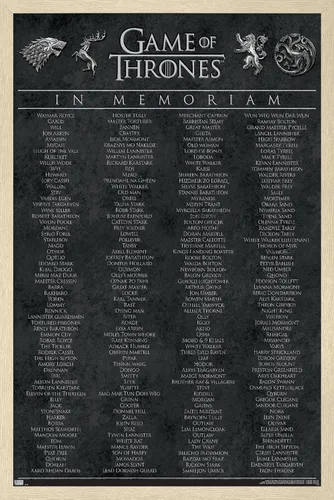 Vista 7 de Póster de pared de Juego de Tronos en memoria, 22.4 pulgadas de largo x 14.7 W, versión enmarcada de madera de granero Versión enmarcada Barnwood