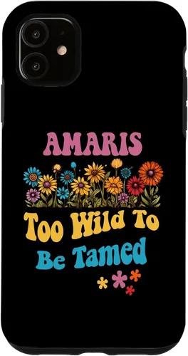 Vista 5 de Funda con nombre de AMARIS para iPhone 14 AMARIS con nombre de flores silvestres para niñas