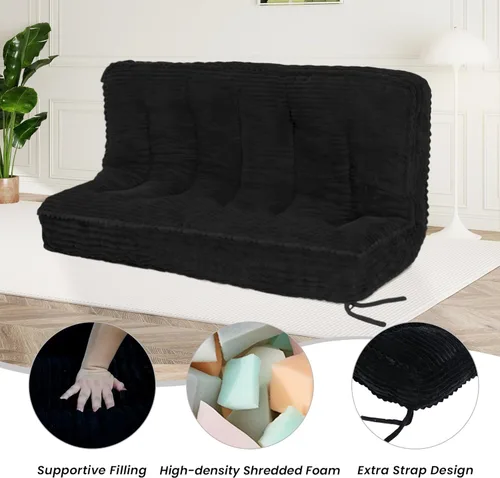 Vista 4 de Colchón futón de 8 pulgadas, tamaño matrimonial, futones extragruesos, sofá cama, colchón plegable japonés para adultos, colchones plegables