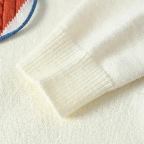 Vista 8 de GURUNVANI Suéter de retazos para hombre con bloque de color, jersey de punto trenzado de gran