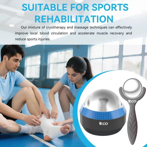 Vista 5 de iECO Cryosphere Cold Massage Roller Ball – Frío y caliente para tejido profundo y alivio del dolor muscular, rigidez y estrés, cuerpo, cuello