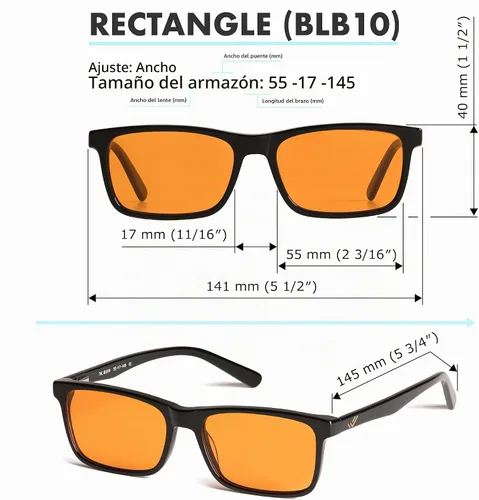 Vista 9 de +1.0 +1.5 +2.0 +2.5 Orange Blue Light Blocking Reading Glasses for Better Sleep - Migraine Glasses for Women & Men