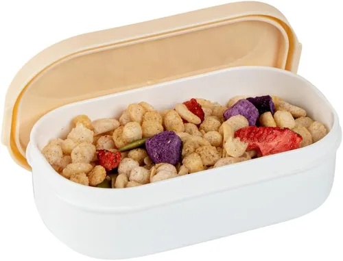 Vista 17 de Restaurantware Bento Tek - Recipientes de salsa de 3.7 x 2.2 x 1.1 pulgadas, 4 tazas negras con tapas, con tapa beige, de plástico para microondas