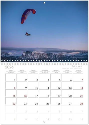 Vista 6 de Parapente - entre el cielo y la tierra (calendario mensual de pared 2025 11.7 x 16.5 pulgadas (abierto), calendario de 14 meses CALVENDO