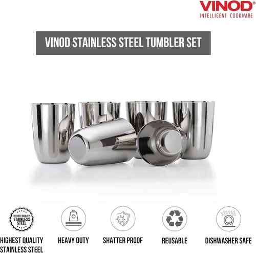 Vista 3 de Vinod Juego de 12 vasos de acero inoxidable de alta calidad, para cocina del hogar Set de 12