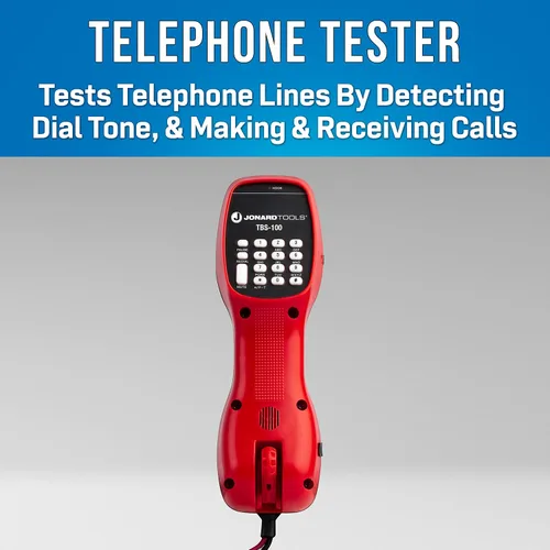 Vista 2 de Jonard Tools TBS-100 - Juego de probador de línea telefónica analógica con clips ABN