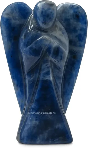 Vista 23 de Ángel de Amatista de Amazing Gemstone - Ángel de Cristal de Amatista y Figuras de Ángel Guardián de Bolsillo de Cristal de Amatista (10 centímetros)