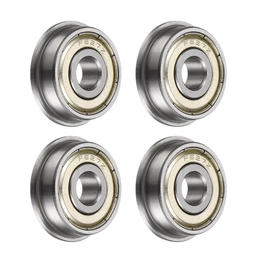 Vista 16 de uxcell MF52ZZ ensanchó el rodamiento de bolas, 4pcs 6.6x16.4x8.2 ft m acero cromado doble blindado ABEC1 cojinetes de brida Double Shielded, ABEC1