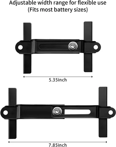 Vista 3 de Soporte de batería ajustable,Barra transversal universal con 8 ''de longitud,18-8 (304) juegos de pernos J de acero inoxidable