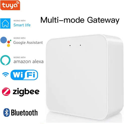Vista 2 de ZigBee y Bluetooth Mesh Gateway Hub: Puerta de enlace de concentrador inteligente multiprotocolo, control de voz Tuya ZigBee Hub a través de Alexa