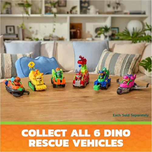 Vista 6 de PAW Patrol The Dino Movie Chase Dino Rescue Cruiser Vehículo de juguete