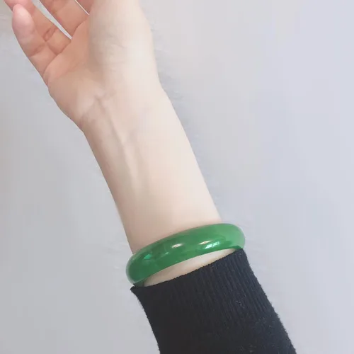 Vista 4 de B&D - Pulsera de jade verde para hombres y mujeres, empresarios de negocios, negocios, atracción de dinero, pulseras de chakras para mujer, pulsera